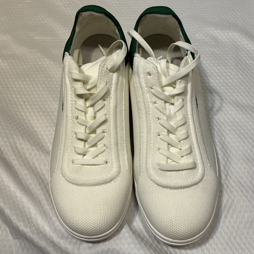 Classic White and Green Men's Sneakers